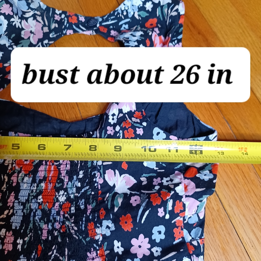 FREE PEOPLE floral meeting dress made in India runs like XS -S *see measur… - Picture 7 of 12